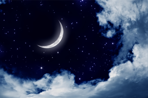 Фотообои месяц в ночном небе (sky-0000133)
