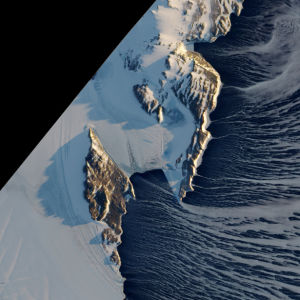 Фотообои NASA горы снег (terra-00256)