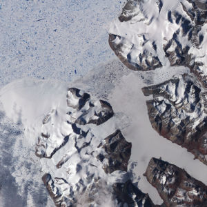 Фотообои NASA горы снег (terra-00282)