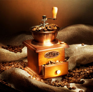 Фотообои кухня кофемолка зерна кофе (food-0000158)