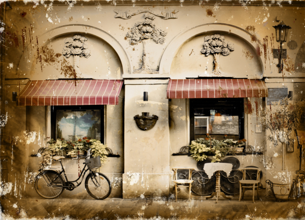 Фотообои Итальянское кафе (retro-vintage-0000379)
