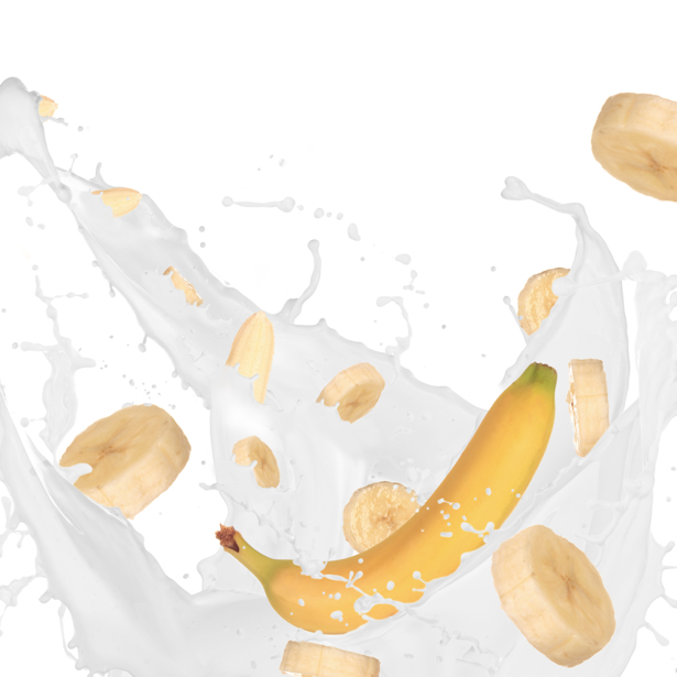 Фотообои в кухню Банан в молоке (food-0000071)