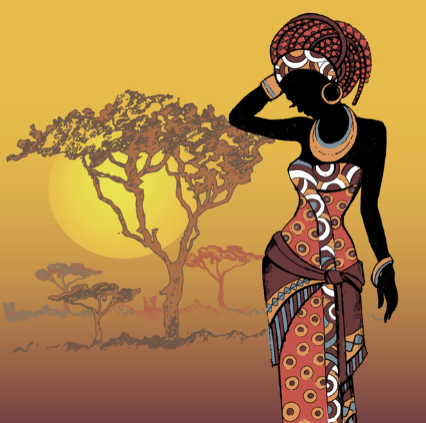 Фотообои Африка африканка (fantasy-0000163)