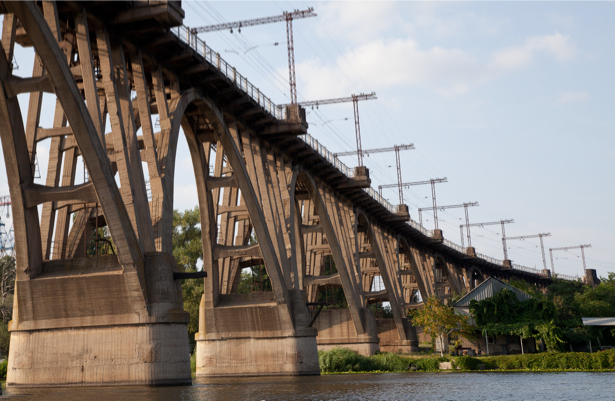 Фотообои Днепропетровск Украина мост (city-0000876)