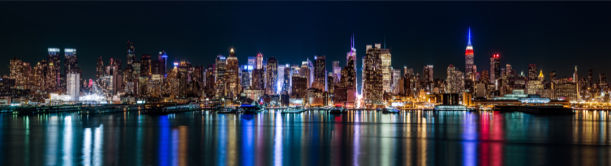 Фотообои Нью-Йорк ночные огни Америки (city-0001340)