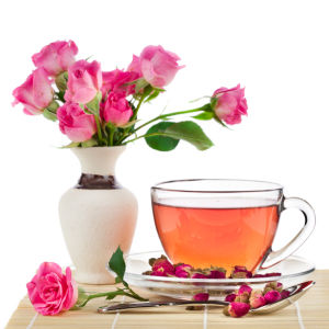 Фотообои розовый чай цветы (still-life-0006)