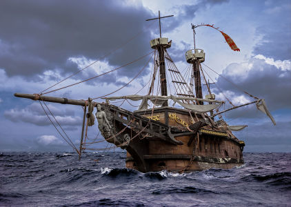 Фотообои Пиратский корабль «Черная жемчужина» (transport-322)