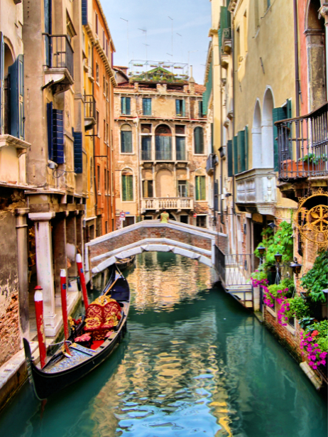 Фотообои итальянские улочки водные каналы (city-0001220)