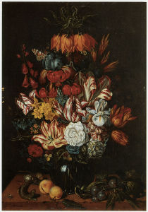 Картина натюрморт с цветами букет (pf-11)