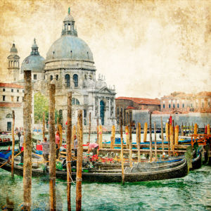 Фотообои канал в Венеции (retro-vintage-0000093)