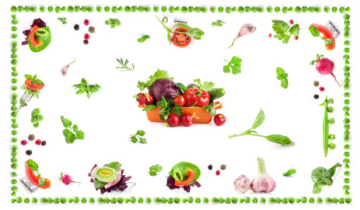 Скатерть с овощами и зеленью (0068)