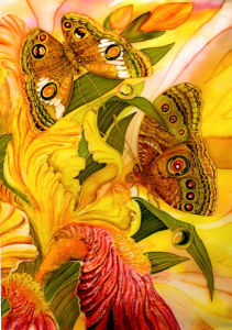 Фотообои рисованные бабочки (background-0000106)