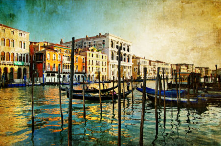 Фото обои Венеция гандолы Италия (city-0000371)