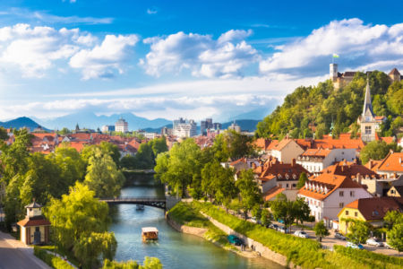 Фотообои Любляна Словения городской пейзаж (city-0001354)