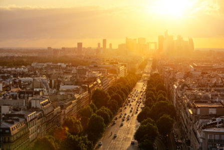 Фотообои Париж вид на город закат (city-0001296)