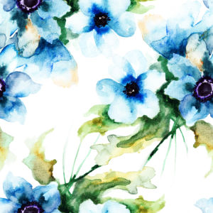 Фото обои цветы голубые незабудки (flowers-0000679)