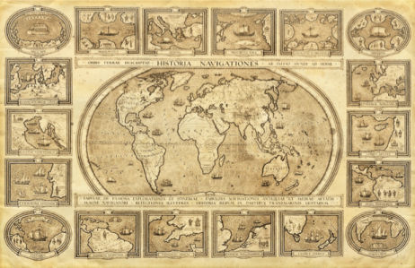 Фотообои карта история навигации (map-0000177)