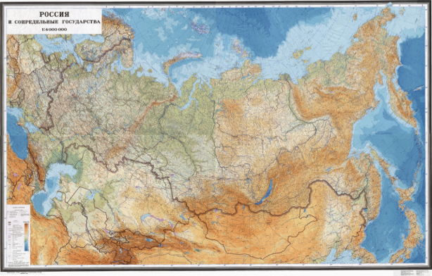 Фотообои с картой России (map-0000221)