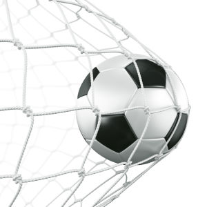 Фотообои футбоьный мяч в сетке (sport-0000029)