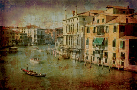 Фотообои канал в Венеции винтаж (city-0000466)