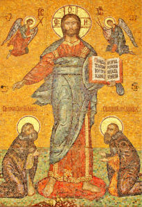 Икона Иисус Христос со святыми (icon-00103)