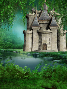 Фотообои в детскую замок в лесу (fantasy-0000146)