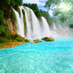 Фотообои прозрачная вода водопада (nature-0000704)