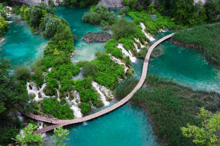 Фотообои водопад в национальном парке в Хорватии (nature-869)