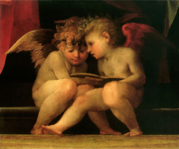 Фотообои ренессанс читающие ангелочки (angel-00012)