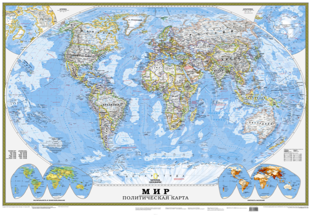 Фотообои Политическая карта мира (map-0000226)