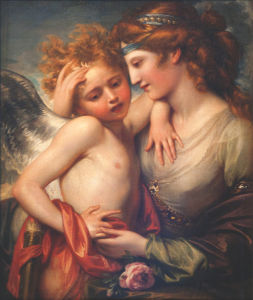 Картина Венера утешает Амура фреска (angel-00010)