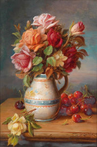 Картина натюрморт с цветами (pf-129)