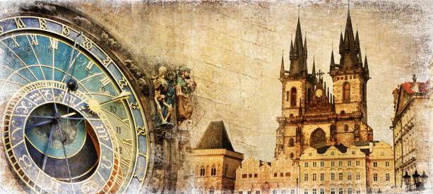 Фотообои Староместская площадь в Праге (retro-vintage-0000373)