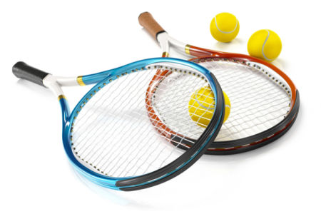 Фотообои теннисные ракетки и мячи (sport-0000142)