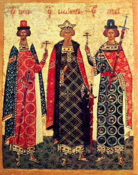Икона князь Владимир, Борис и Глеб (ukraine-0048)