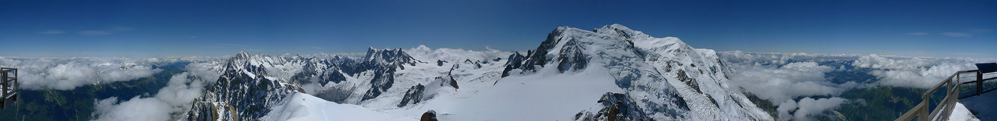Фотообои панорама горных вершин снежные пики (nature-00277)