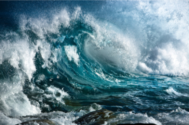 Фотообои волны изумрудный шторм (sea-0000055)