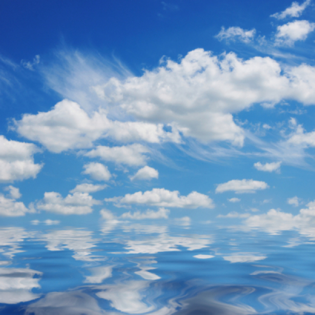 Фотообои небо с облаками отражение (sky-0000095)