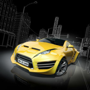 Фотообои желтое спортивное авто (transport-0000188)