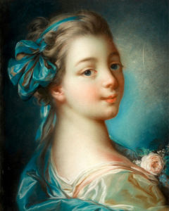 портрет барышни с розочкой, Франсуа Буше (art-0000123)