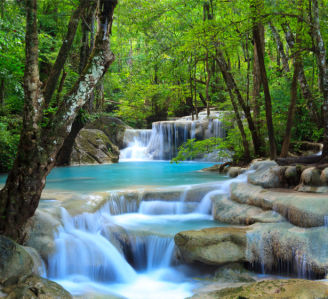 Фотообои водопад каскад воды (nature-00455)
