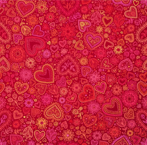 Фотообои фон из сердец и цветов (background-0000353)