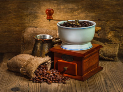 Кофемолка зерна кофе Обои на кухню (food-0000153)