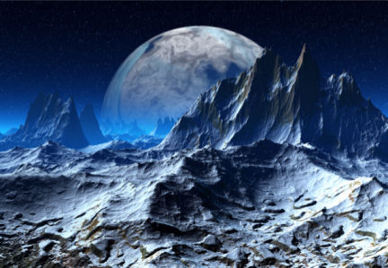 Фотообои инопланетные горы (space-0000043)