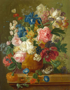Фотообои в зал с цветами ваза (still-life-0067)