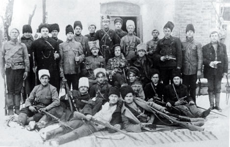 отряд армии Махно, возглавлявший атаман Щусь, фото 1918 (ukraine-0131)