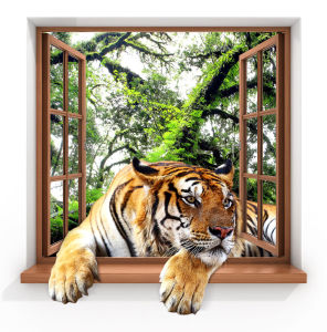 Фотообои Тигр в окне (child-481)