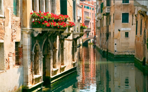 Фотообои канал в Венеции Италия (city-0000139)
