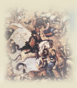 К. Острожский с польским королем Стефаном Баторием в походе во время Лионской войны против Московии (ukraine-0073)