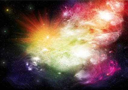 Фотообои цветная галактика (space-0000059)
